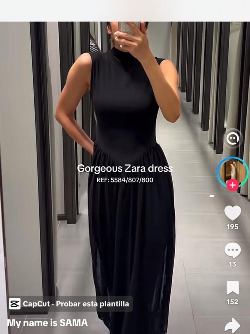 Zara Black Sleeveless High-Neck Pleated Maxi Dress - Picture 5 of 6